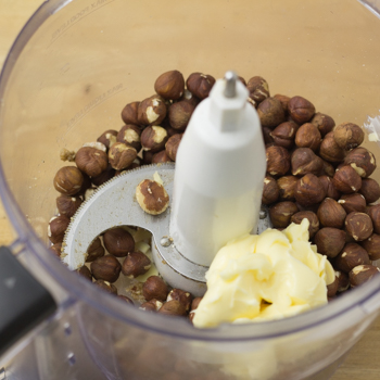 blitzing nuts and margarine in food processor