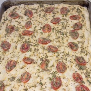 focaccia bread herbed tomatoes