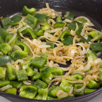 green peppers and onions