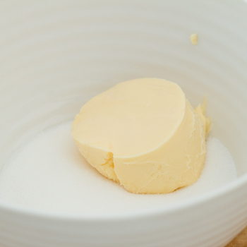 sugar and margarine in a bowl
