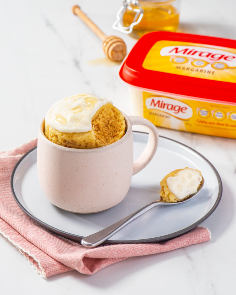 Quick & Easy Honey Mug Cake Using Microwave Mirage Margarine