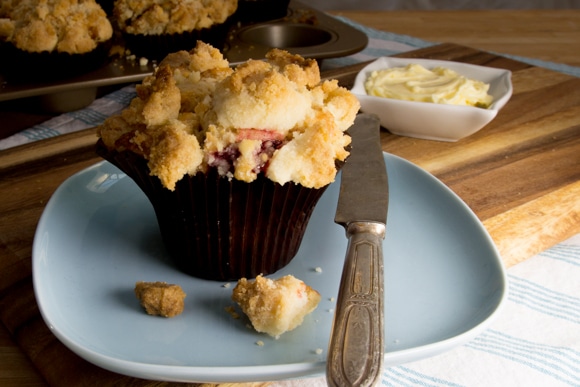 Featured image for “White Chocolate Strawberry Streusel Muffins”