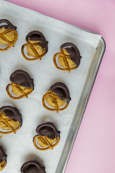 Featured image for “Chocolate-Dipped Peanut Butter Pretzel Bites”
